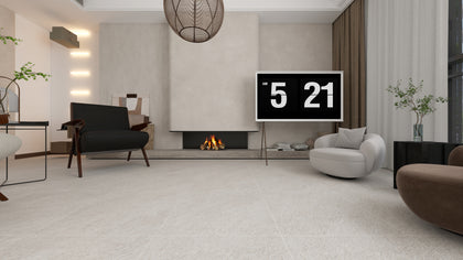 Sandstone Ivory Dune tiles in a room setting