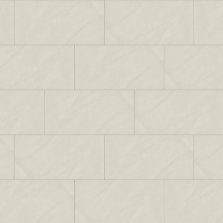 Ivory Veil 300 x 600 mm tiles laid in a one-third offset with 2 mm grout (layout illustration)