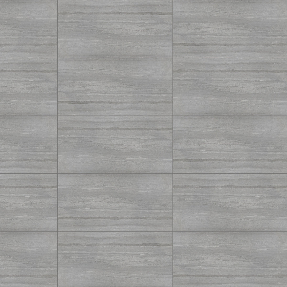 Silver Strata 300 x 600 mm tiles laid in a straight stack with 2 mm grout (layout illustration)