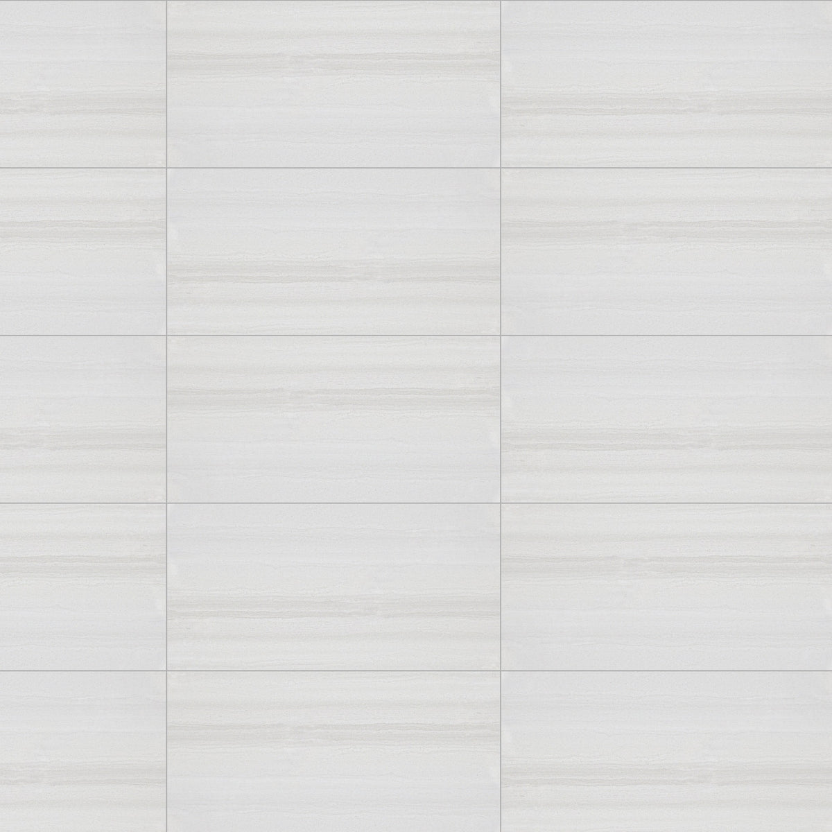 White Strata 300 x 600 mm tiles laid in a straight stack with 2 mm grout (layout illustration)
