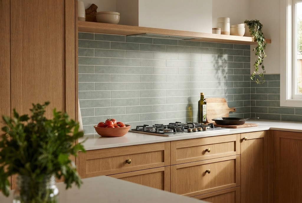 Eucalyptus tile in a kitchen (illustration)
