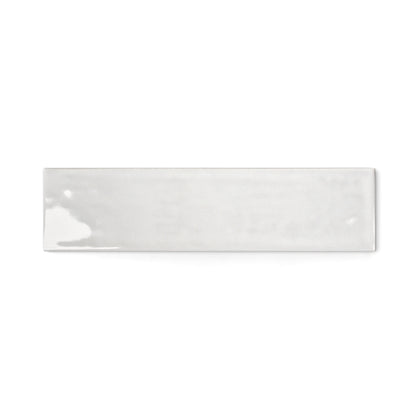 Fresco Selenite 75 × 300 gloss white tile – product shot
