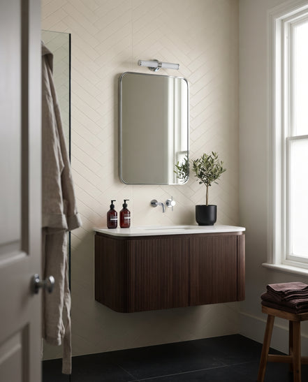 Vellum tile in a bathroom (illustration)