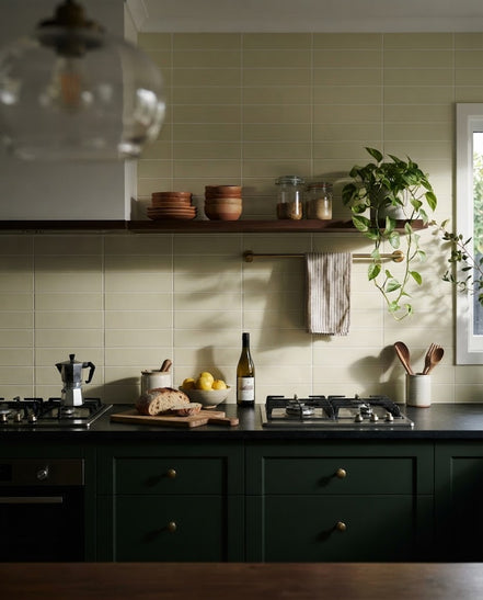 Pistachio tile in a kitchen (illustration)