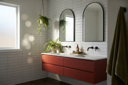 Calcite tile in a bathroom (illustration)