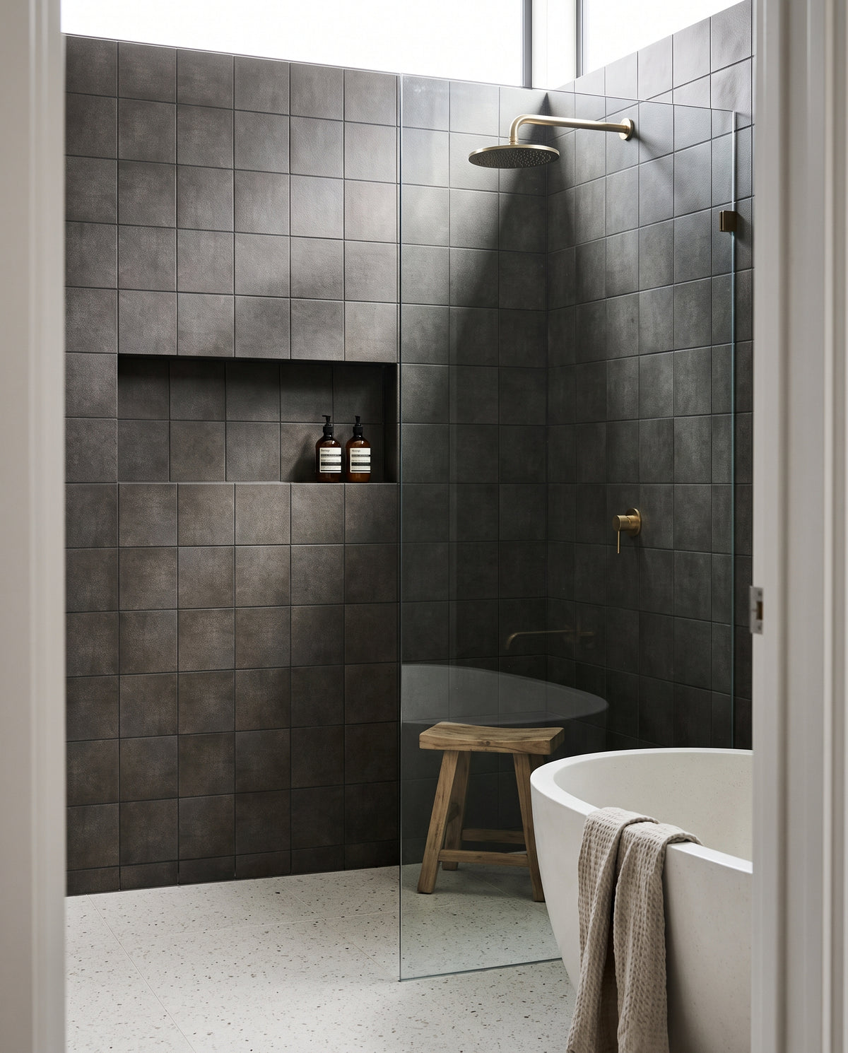 Fresco Graphite | Matt Square 150 × 150