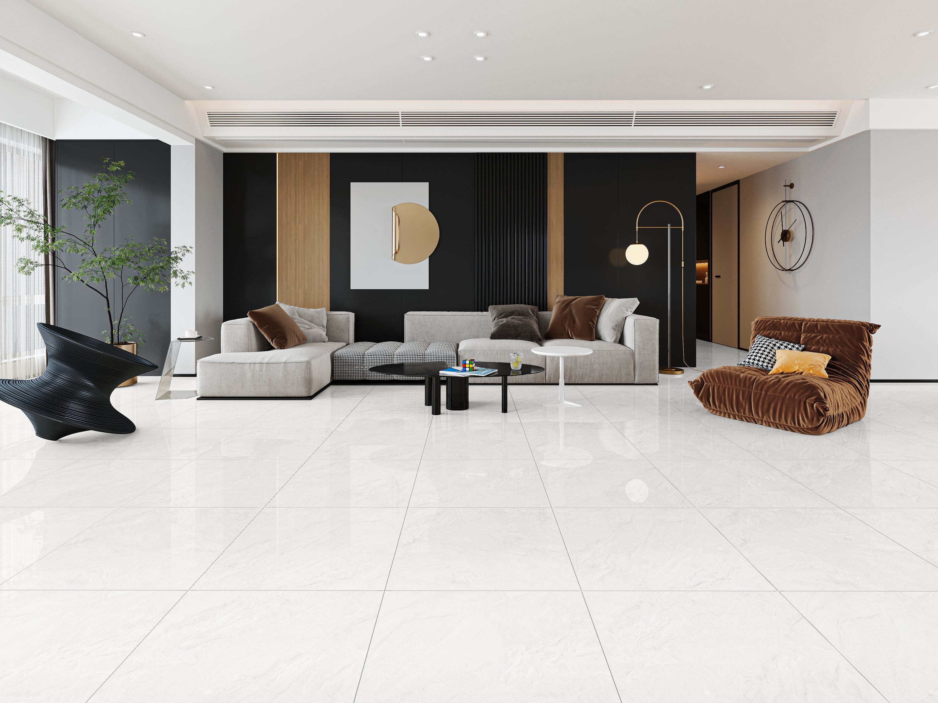 Ethereal Stone Series | Gloss Marble-Look Porcelain Tile