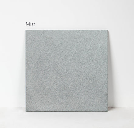 Cleft Mist tiles in a room setting