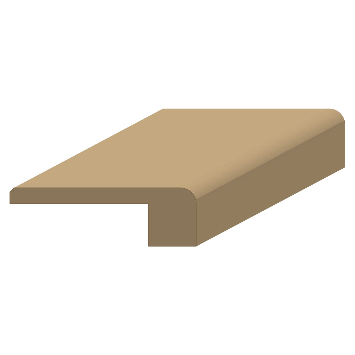 End cap trim for hybrid flooring, 2400 mm length (illustration)
